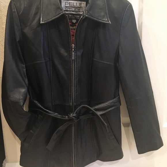 Wilson’s Pelle Studio Zip Front Belted Jacket - Picture 2 of 7